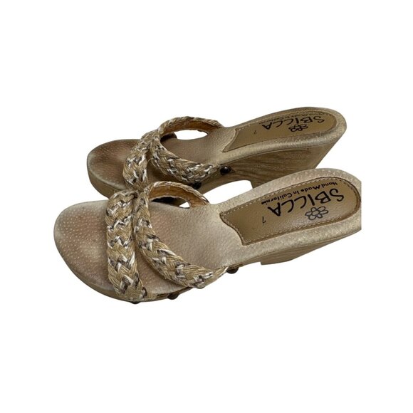 Sbicca Womens Handmade California Wedge Sandals Size 7 - Picture 4 of 6